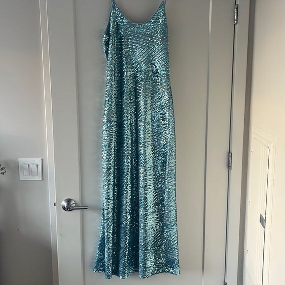 Anthropologie | Dresses | Blue Sequin Anthropologie Dress | Poshmark